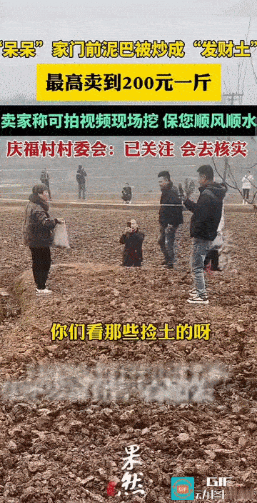 “这是想钱想疯了吗？”重庆合川，农家女孩“呆呆”家门前的泥土正被明码标价——66