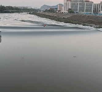划船不靠桨……靠浪!