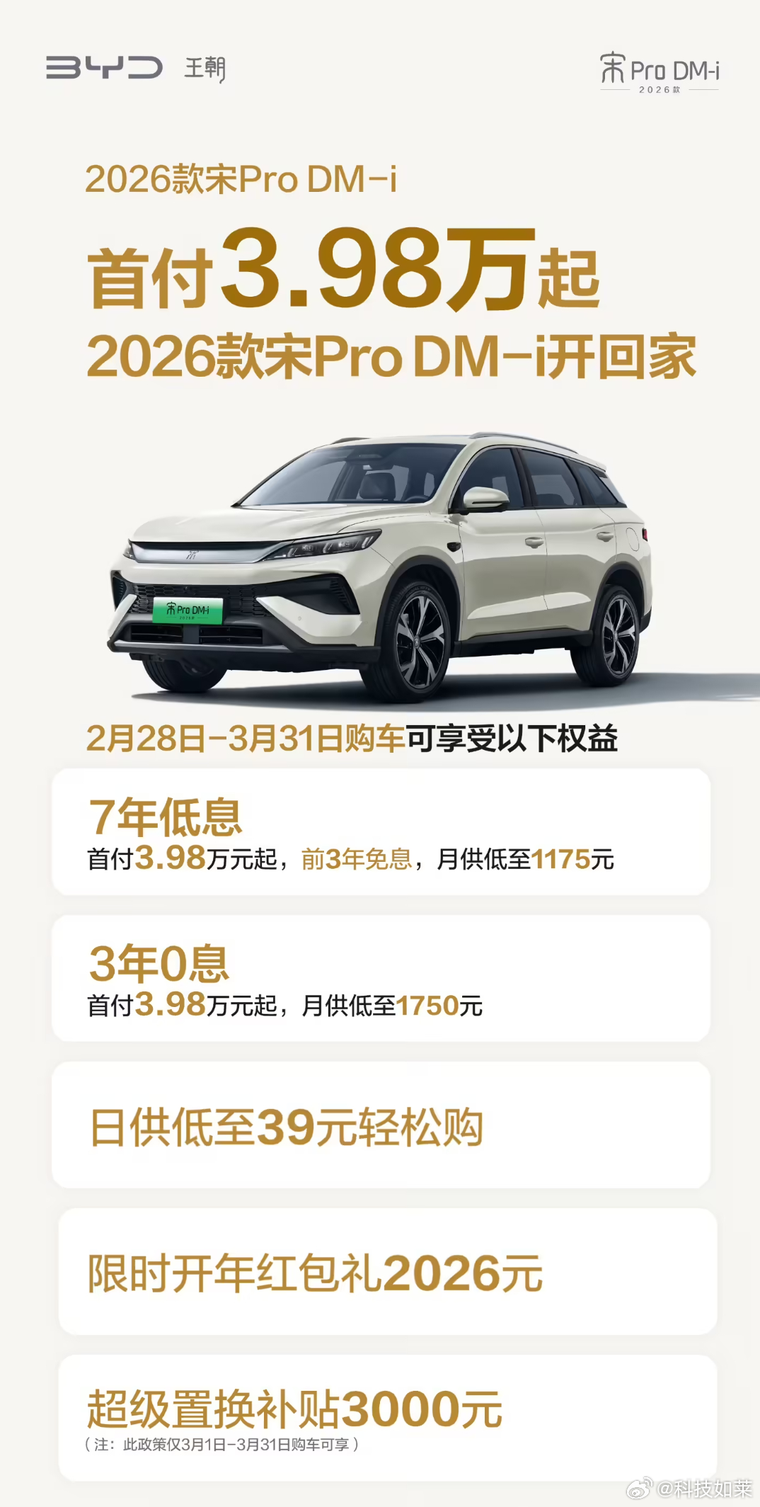 2026款宋ProDM-i 这政策真挺香的，家用代步确实挺合适 