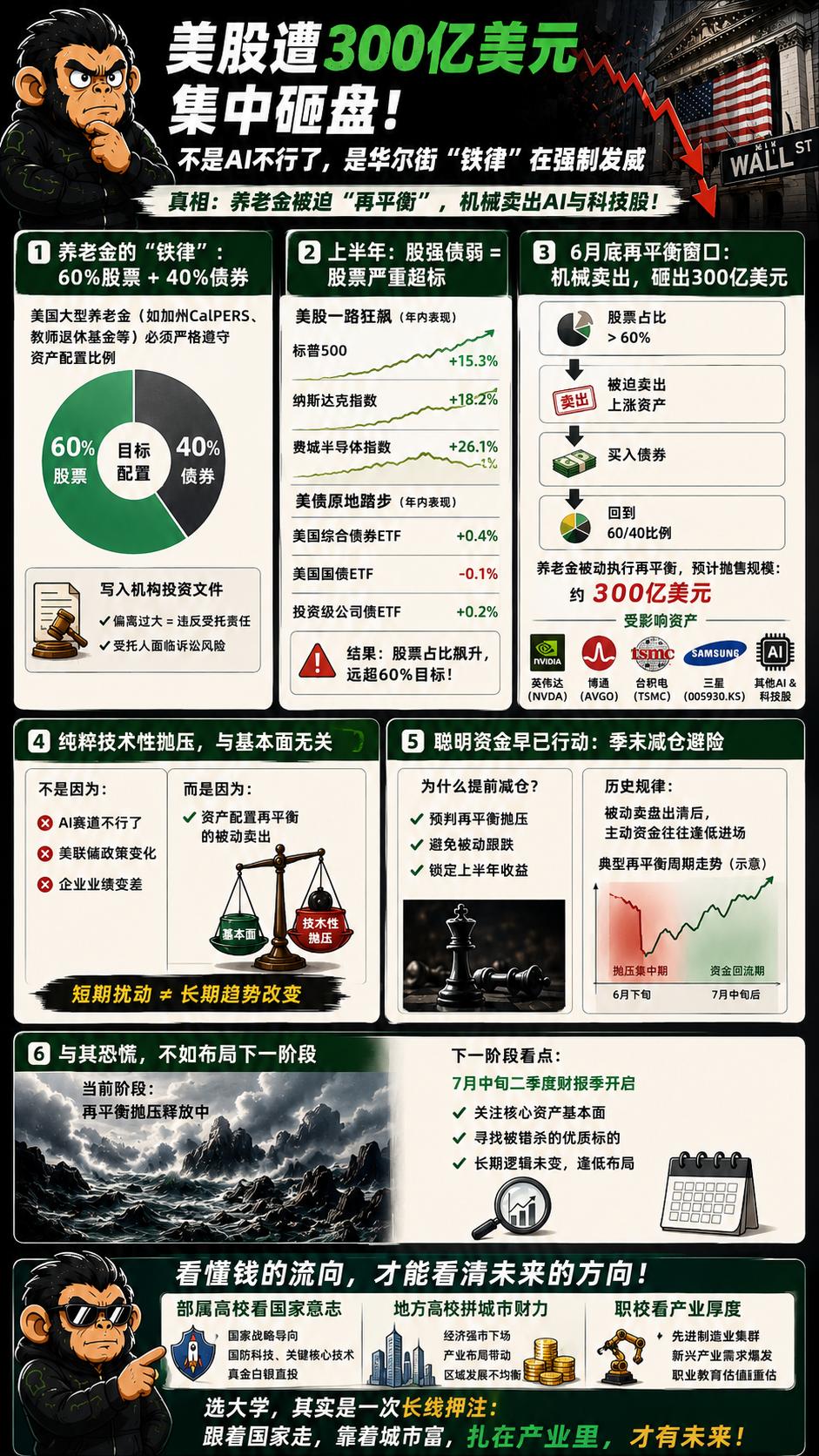 就在这两天，美股正迎来一场规模高达300亿美元的集中砸盘。
不管你是持有英伟达还