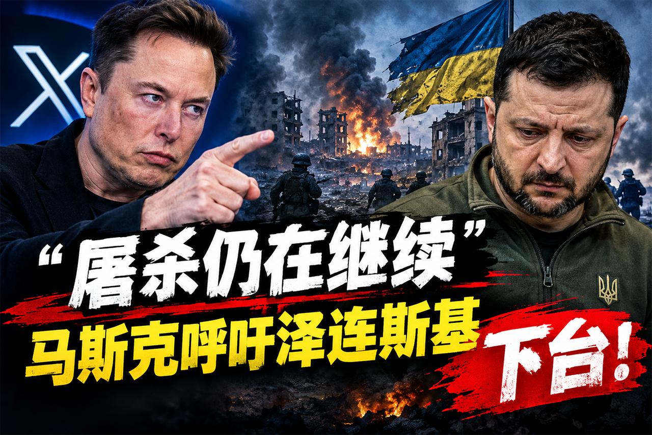 “屠杀仍在继续”！马斯克呼吁泽连斯基下台！