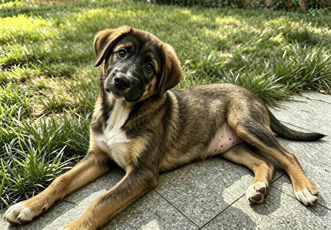 这条小狗是哈萨克牧羊犬和新疆土狗的串串，今年7月21日、农历六月初八到我家来的，