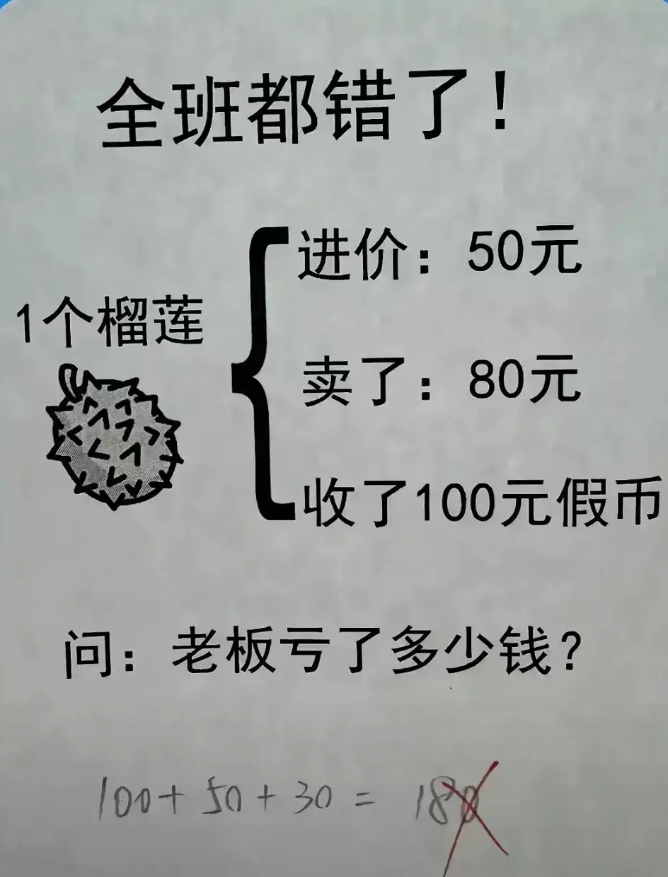 女儿拿回一张卷子，说这题是附加分题，但全班没一人答对，妈妈你帮我看看，能解吗？拿