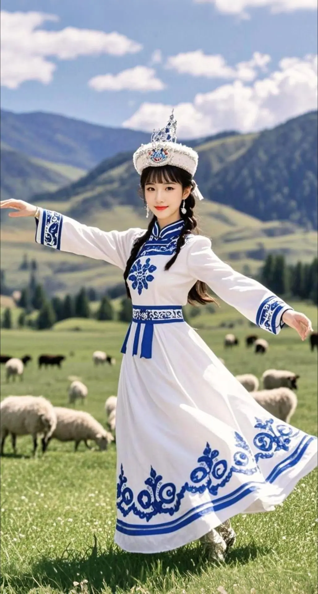 AI扩图 AI草原风情写真