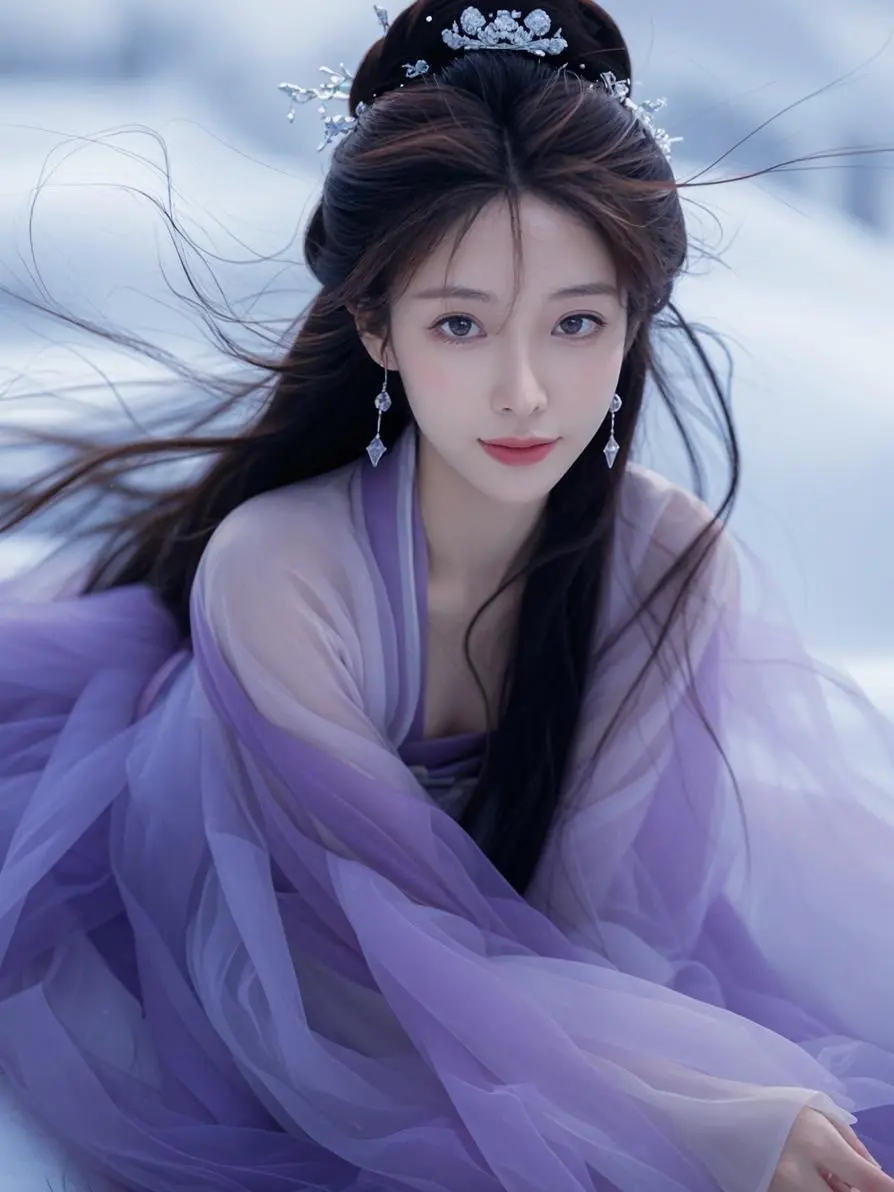 雪地长纱