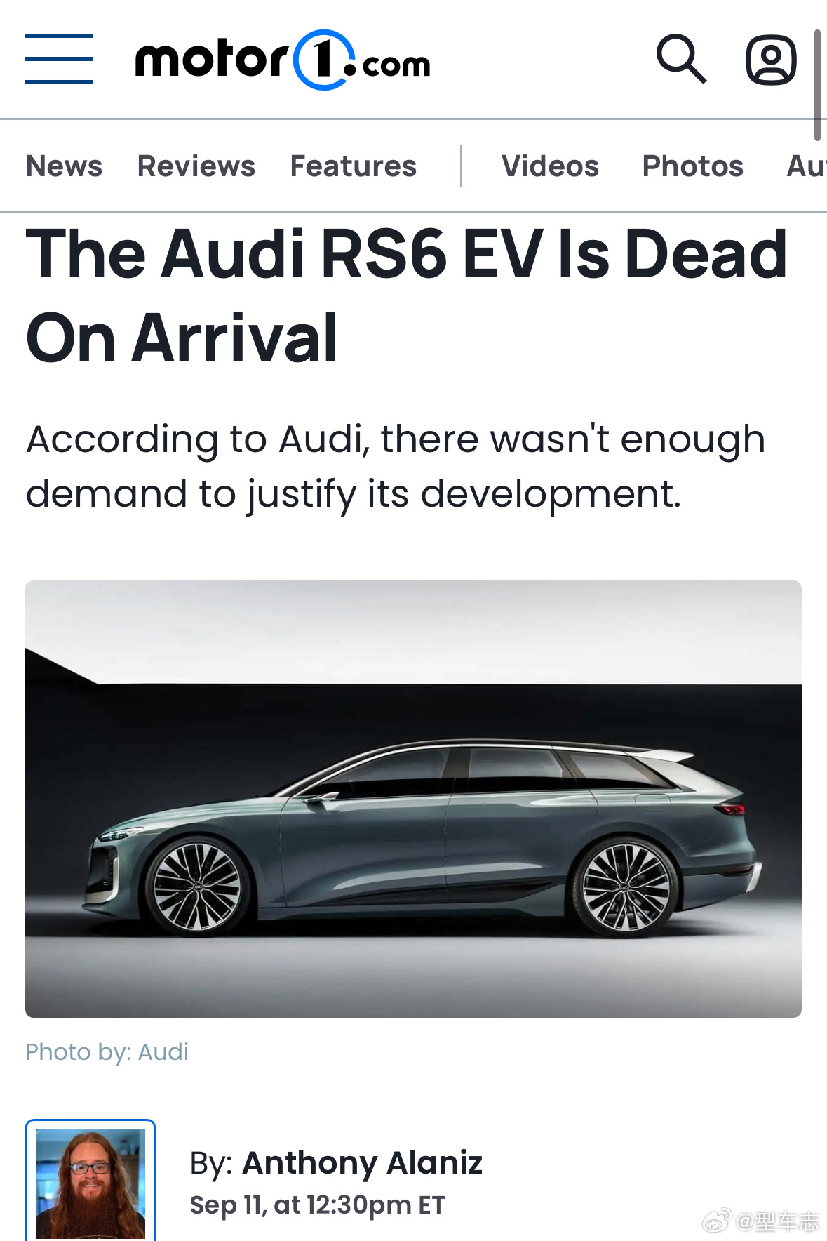 奥迪宣布取消RS6 e-tron Avant，Polestar也推迟了6 Roa