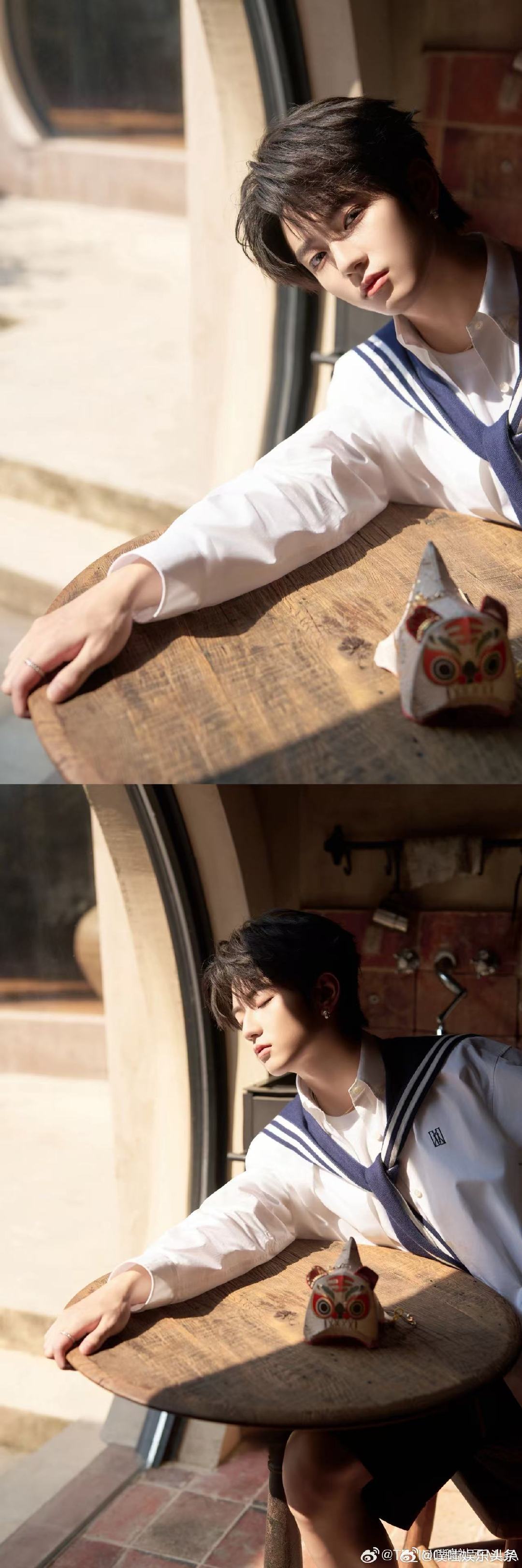 穆祉丞水手服 穆祉丞海军服穆祉丞中秋晒照营业 中秋惊喜掉落！穆祉丞海军服造型营业