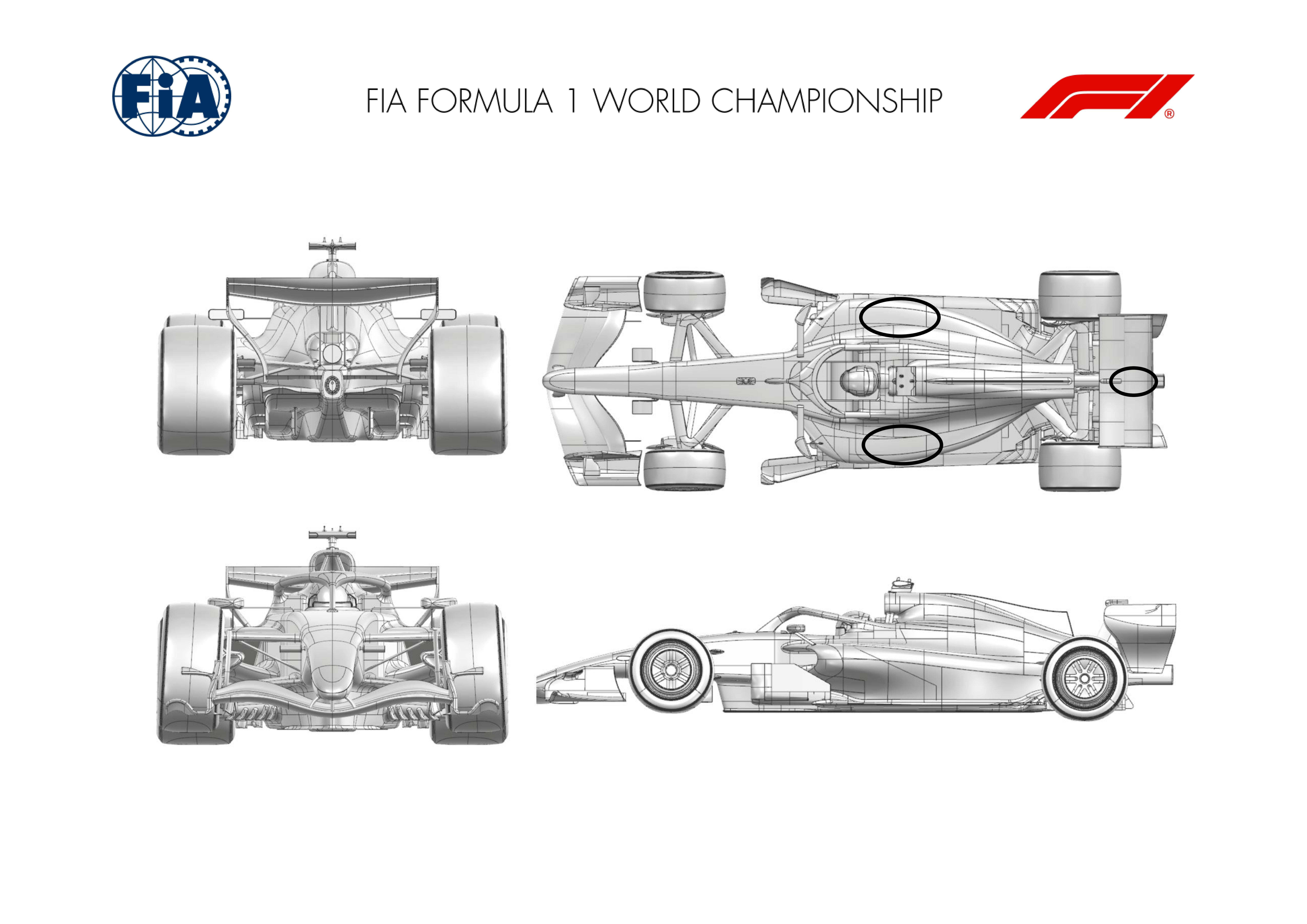 凯迪拉克F1车队本站升级套件如图：1、冷却百叶窗2、尾翼F12026f1巴塞罗那