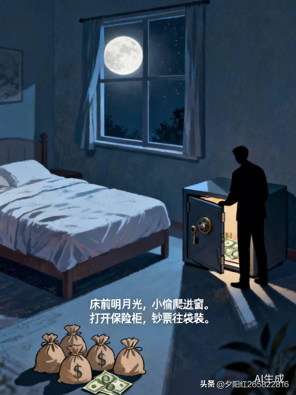 咱来聊聊把“床前明月光”改成打油诗这事儿。我觉得可以这么改，“床前明月光，小偷爬
