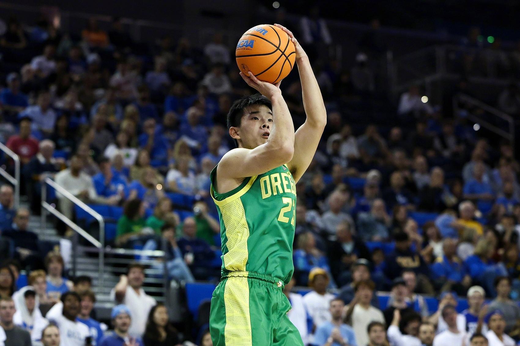 NCAA常规赛，俄勒冈大学82-91不敌冈萨加大学。林葳本场再创得分新高，杨瀚森