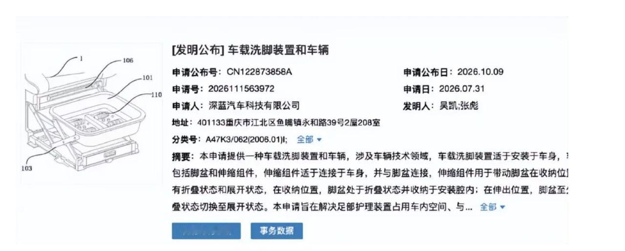 车载洗脚盆专利来了，你们觉得有搞头吗？