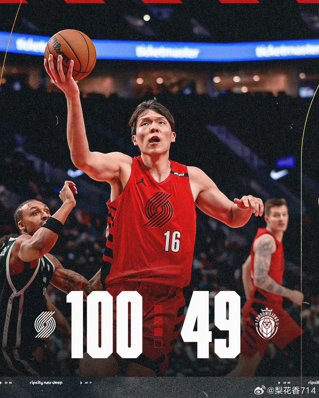 狂胜51分！开拓者119-66雄狮！北京时间10月13日，NBA季前赛开拓者主场