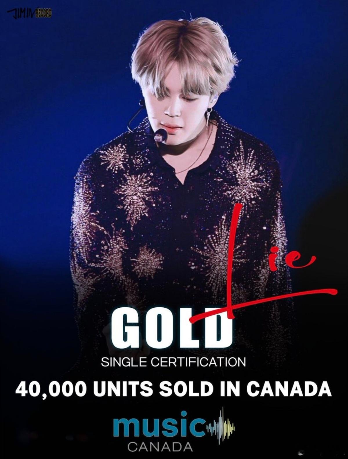 朴智旻智旻的《Lie》在加拿大销量突破4万张，《Filter》在加拿大销量超过8