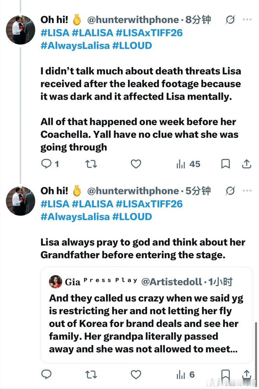 lisa称永远不要忘记这一点Lisa的爷爷去世公司却不允许她去奔丧见最后一面，L