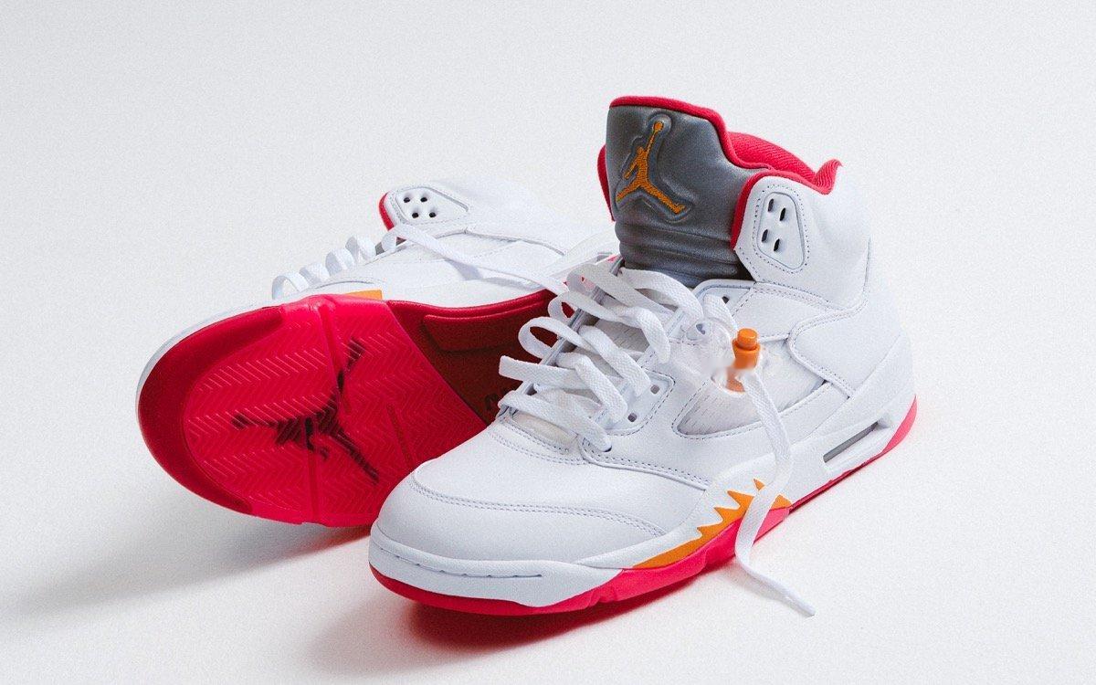 Wmns Air Jordan 5 Retro “Sunset” 实拍 配备脸盒