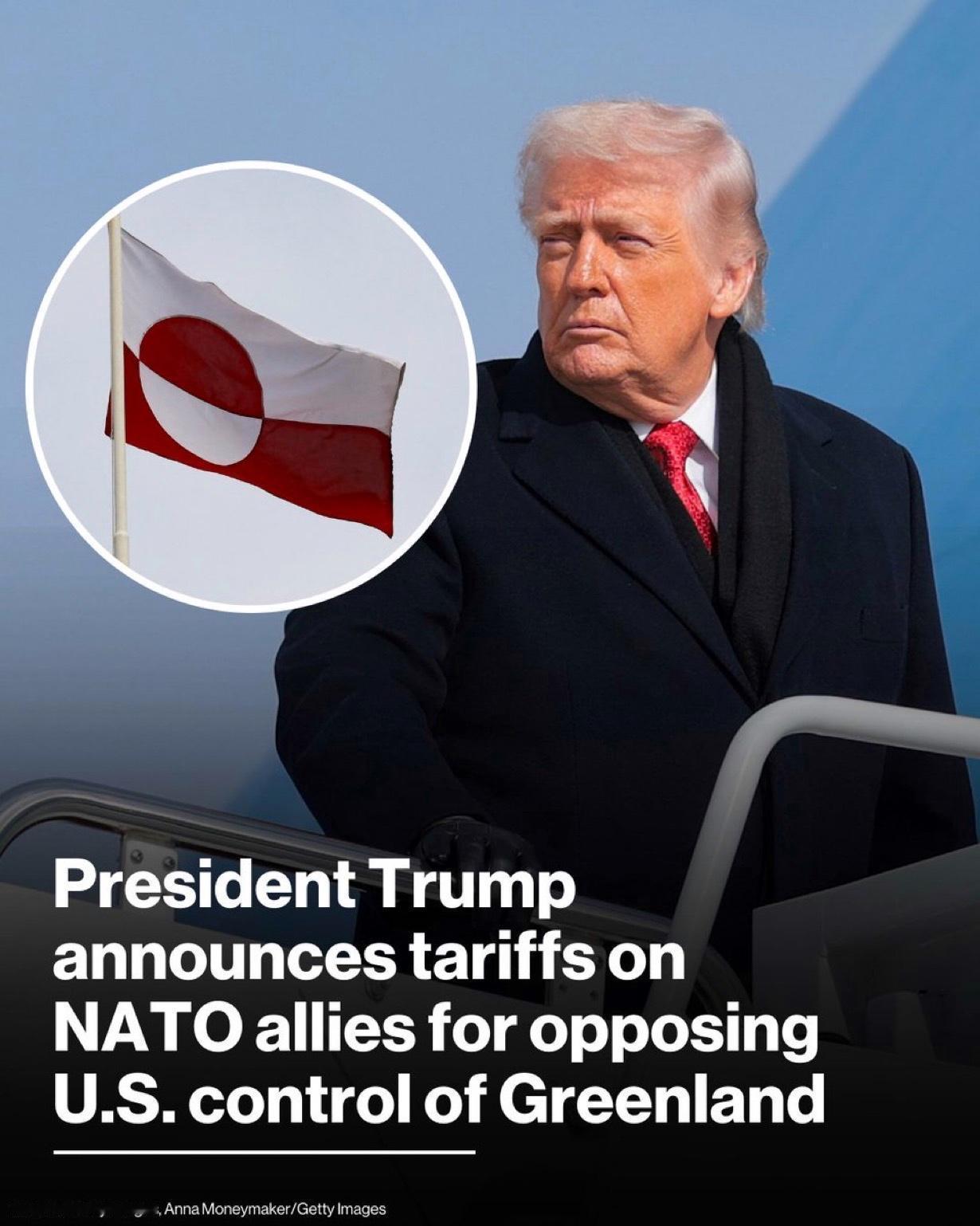 特朗普周六表示，在白宫推动吞并格陵兰岛的过程中，向格陵兰岛派遣少量部队的八个北约