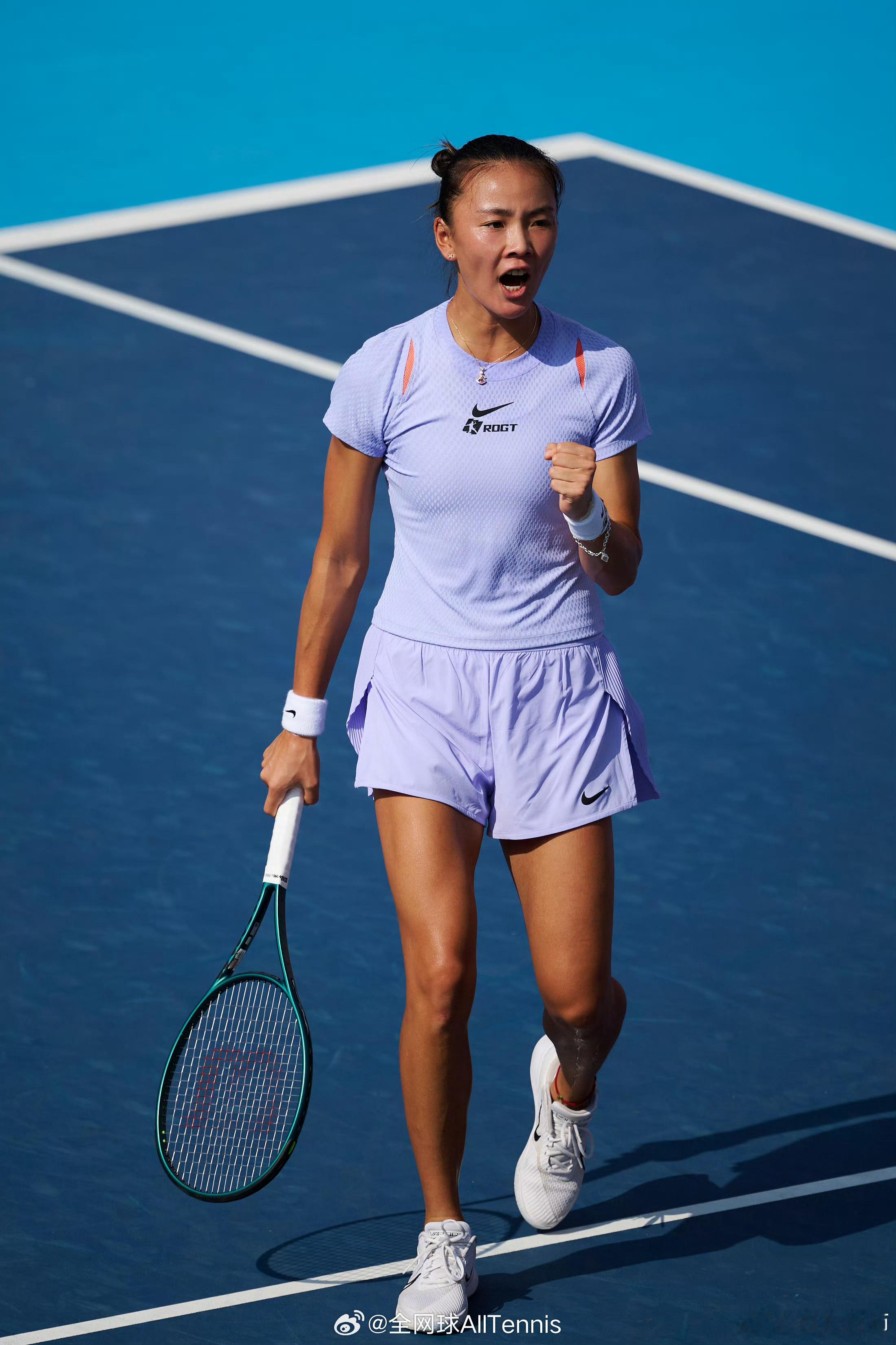 #WTA250# 香港站1/4决赛，6号种子袁悦6-3/6-3完胜前澳网冠军肯宁