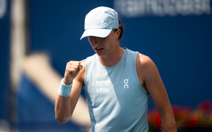 WTA1000辛辛那提站第3轮，斯瓦泰克4-6 6-1 6-1强势逆转萨卡里八连