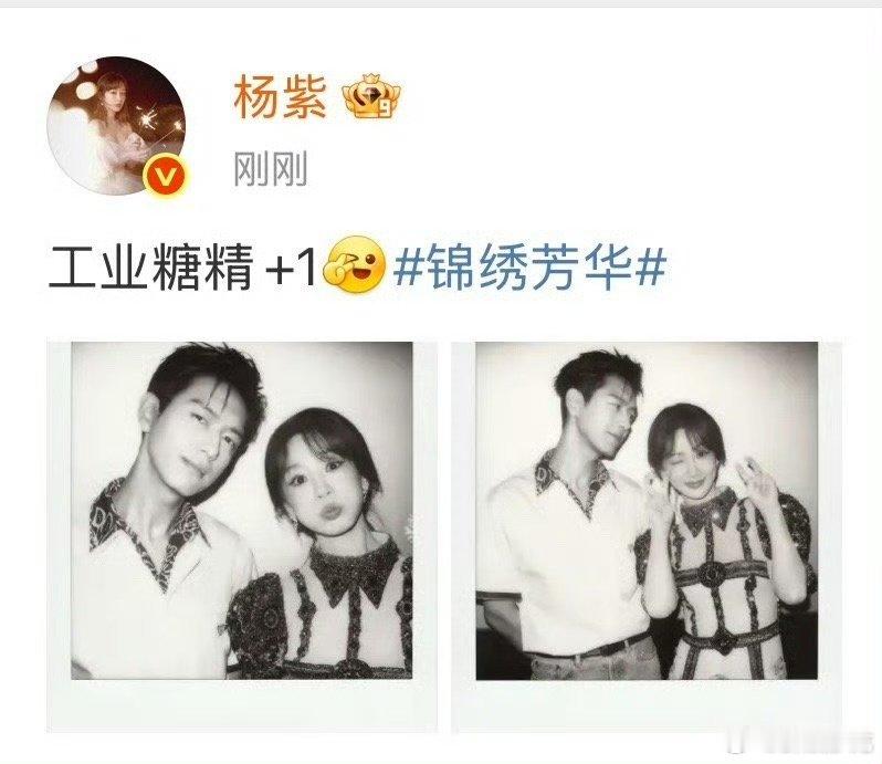 杨紫李现 双人宝丽来杨紫李现的双人宝丽来四连拍杀我！紫妹发文带 “工业糖精” 梗