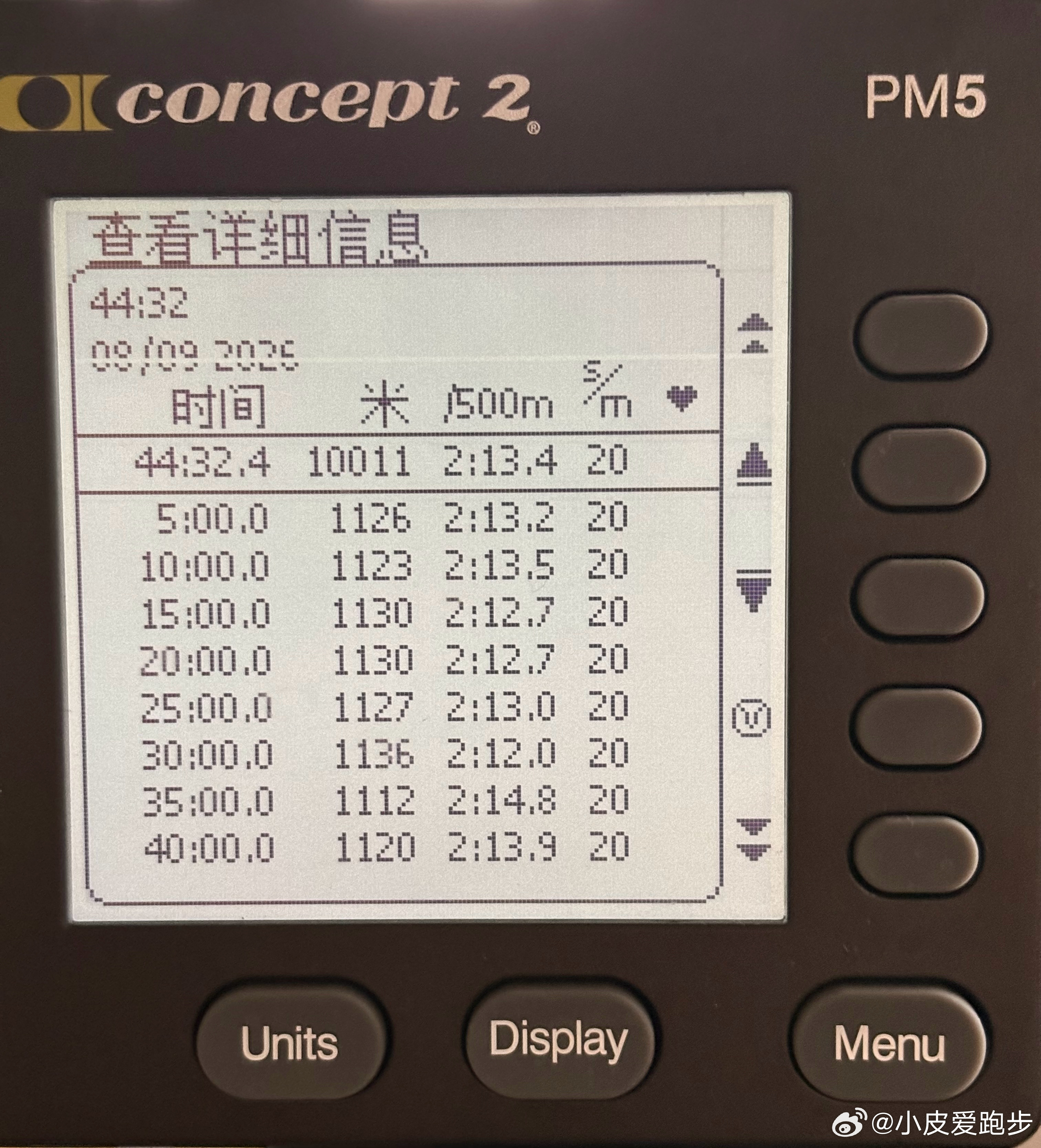室内打卡，concept2 拉测功仪10000米，一气呵成，太过瘾了汗也出透了，