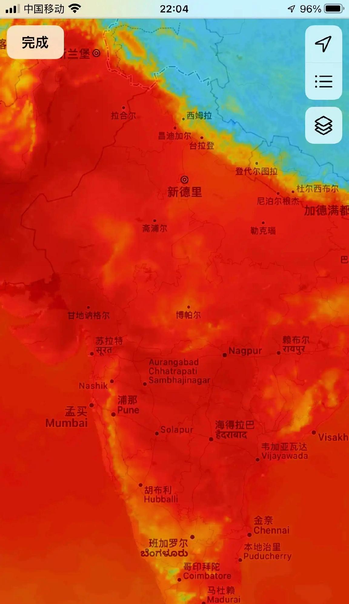 印度这气温可不可以通过植树造林的方式缓解

我的妈呀，一片红。西藏却是另外一番风