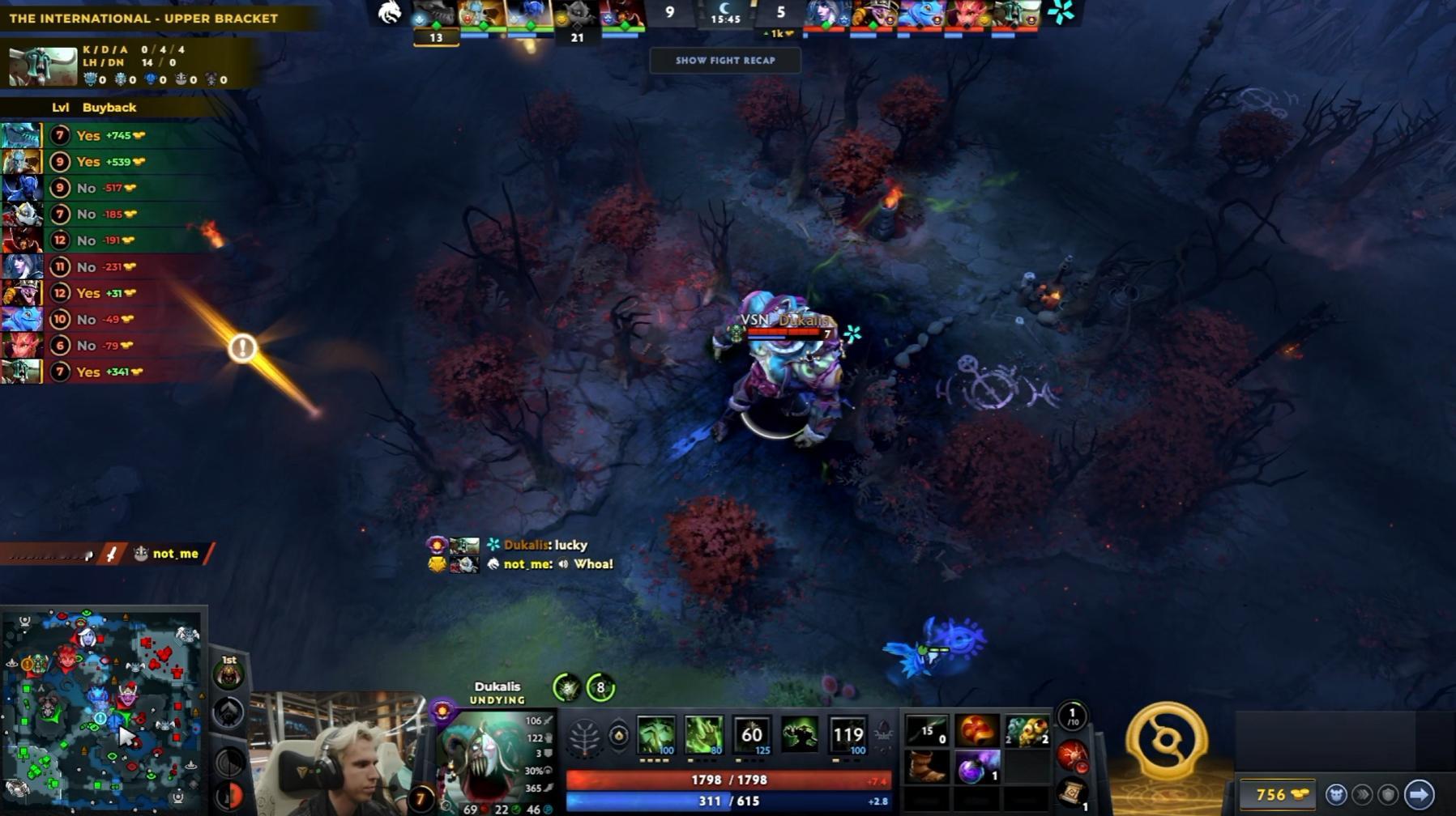 DOTA2TI15 淘汰赛胜者组半决赛Spirit对阵Vision战队BO3第二