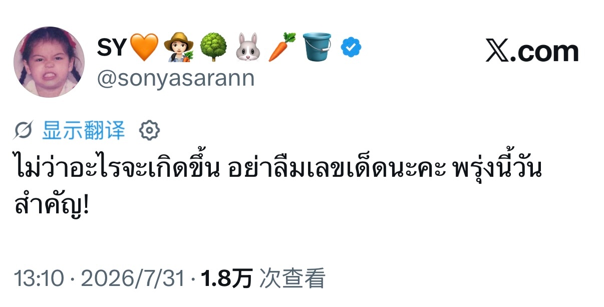 🐰：不管发生什么事情，都不要忘记幸运数字哦！明天是重要的日子！ 