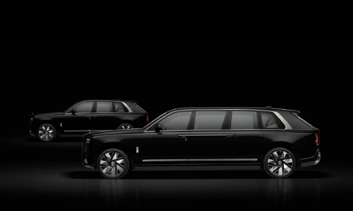 劳斯莱斯Cullinan总统加长版实车在美国打造完成🔥由美国专业改装厂定制，车