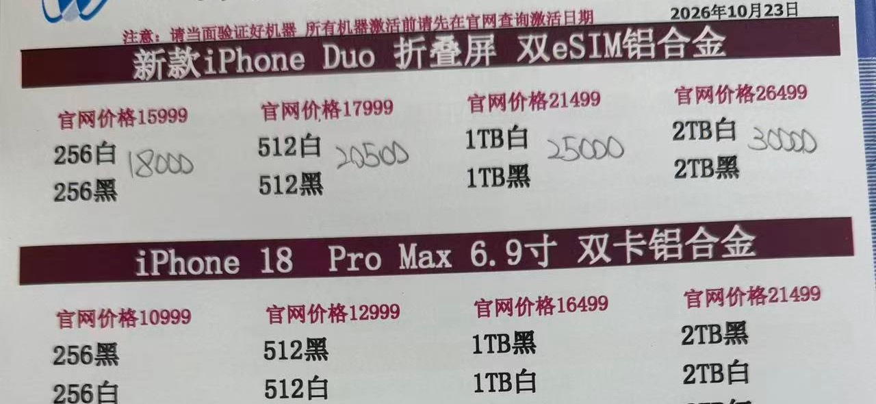 iphoneduo首销排队 深圳目前iPhone Duo的市场出货价，出货价，上