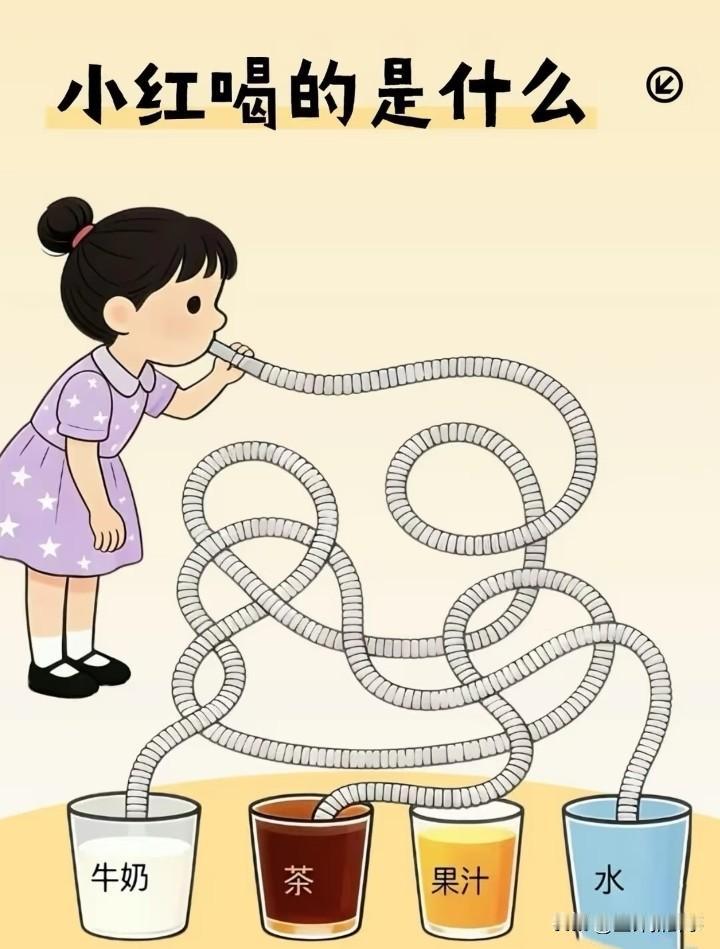 谁能帮我看看小红到底喝的是什么？