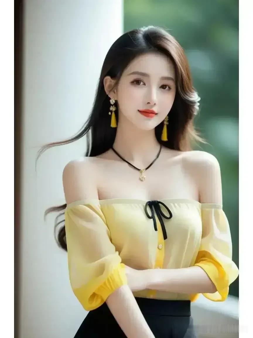 清平乐·黄衫倩影
 
柔风拂鬓，翠色凝芳韵。
鹅黄轻衫香暗蕴，玉颈纤柔堪品。
 