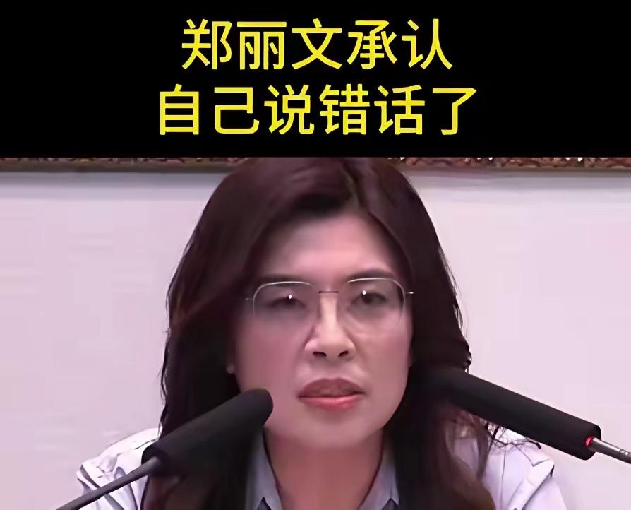 郑丽文：我不敢保证我以后不会再说错话，但起码我知道这次错的话不敢再说了。

她刚