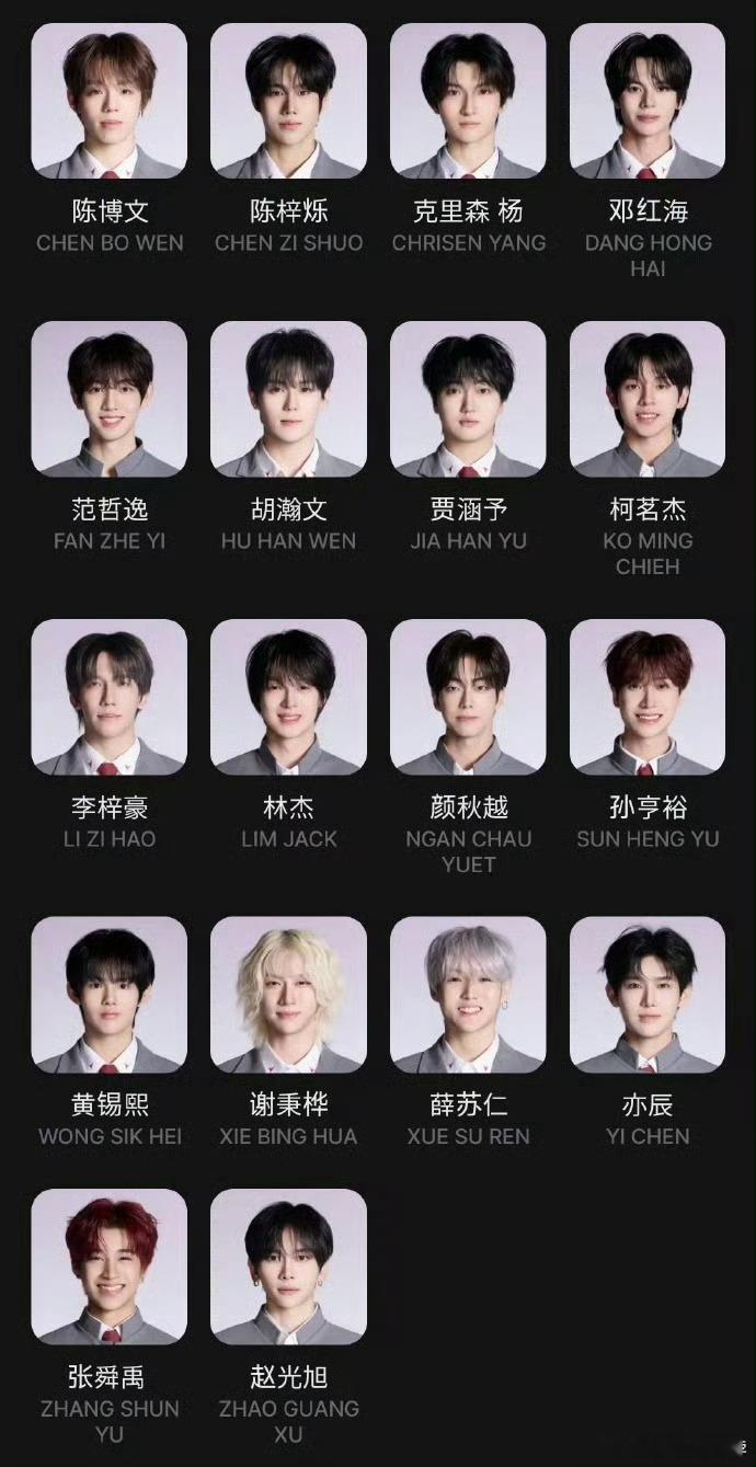 男宝星球2 全C选秀《Home Race》全体参赛名单公布🔖 ​​​