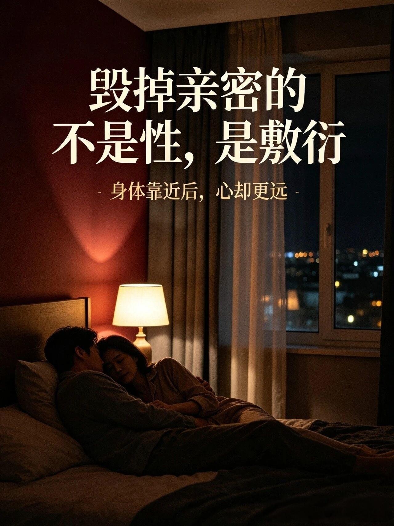 情感热点创作激励计划 毁掉感情的根本不是性生活不和谐。很多感情变淡，真不是因为没