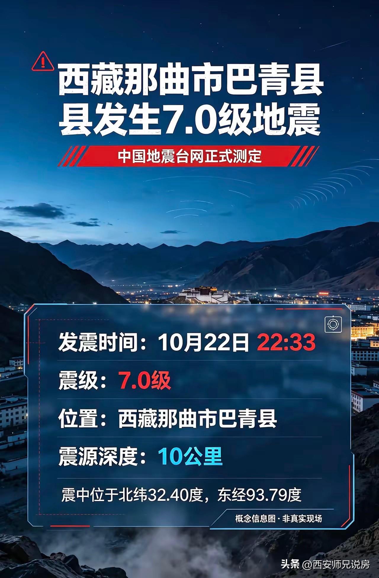 这么冷的天，又是大半夜，发生7.0级地震，愿我们的同胞平安[祈祷]