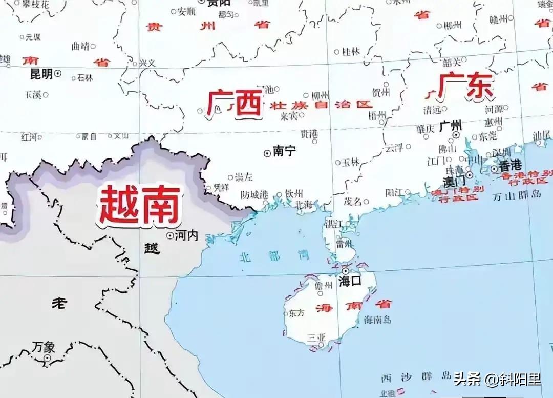 越南虽然是一个国家，但他们是服广东广西的，这种不只是领土的接壤。你看越南和两广地