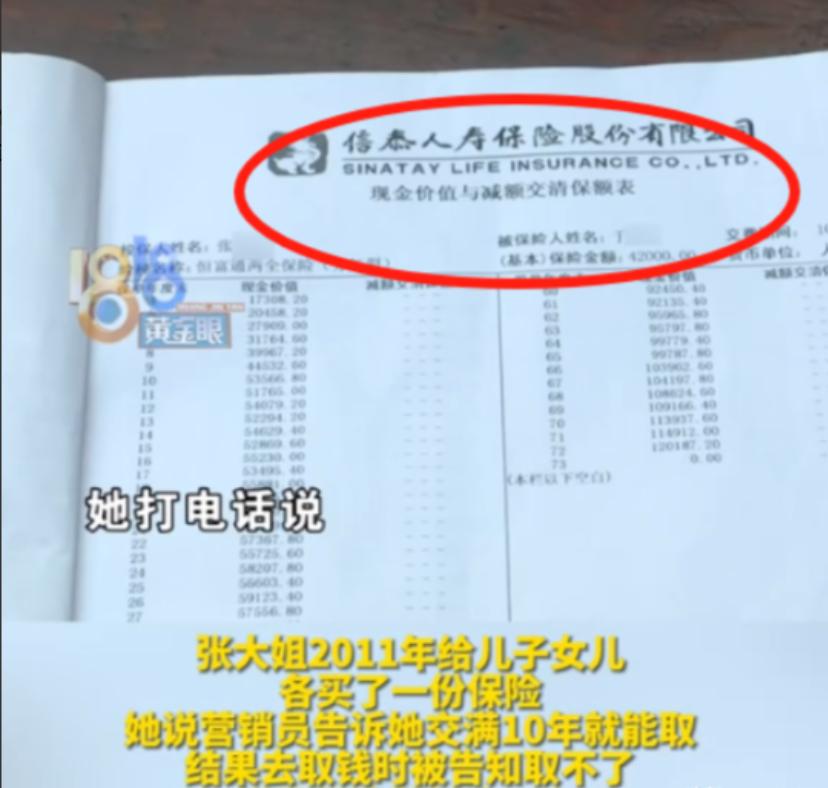 太无耻了！2024年12月报道，浙江一女子2011年买了2份“分红型保险”，10