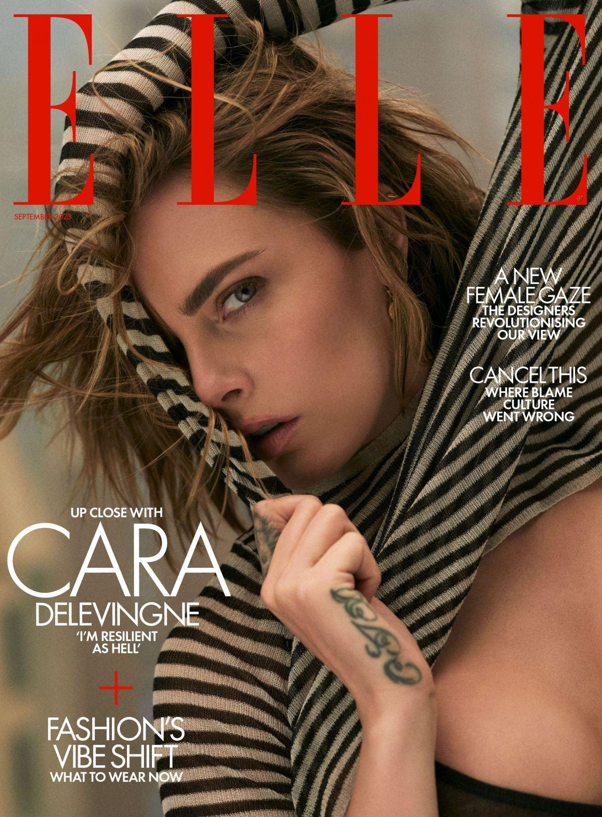 CARA DELEVINGNE登上 Elle UK九月刊，时间好快，又到了一年一