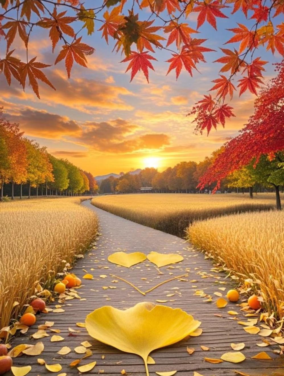 上联：秋乘落叶去
下联：冬伴飞雪来