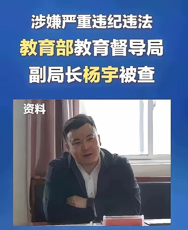 教育部督导局副局长杨宇，落马了[给力]
这件事，引发网友热议
细思极恐，粗思也恐