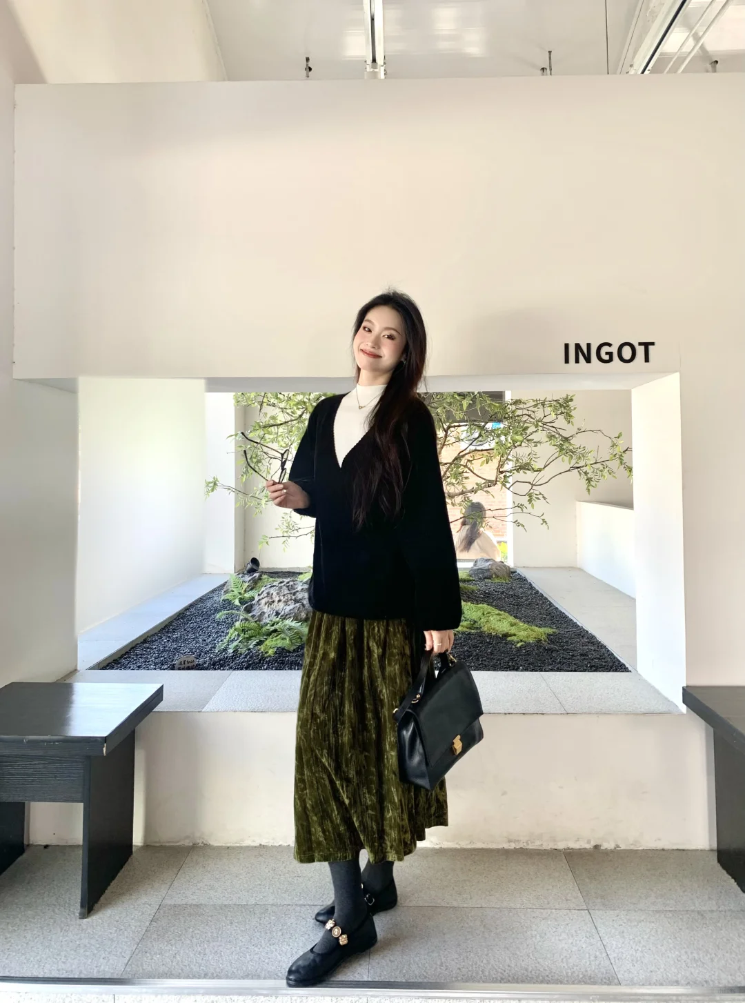 173/120艺术系学姐ootd▪️秋日复古叠穿～☕️🌿