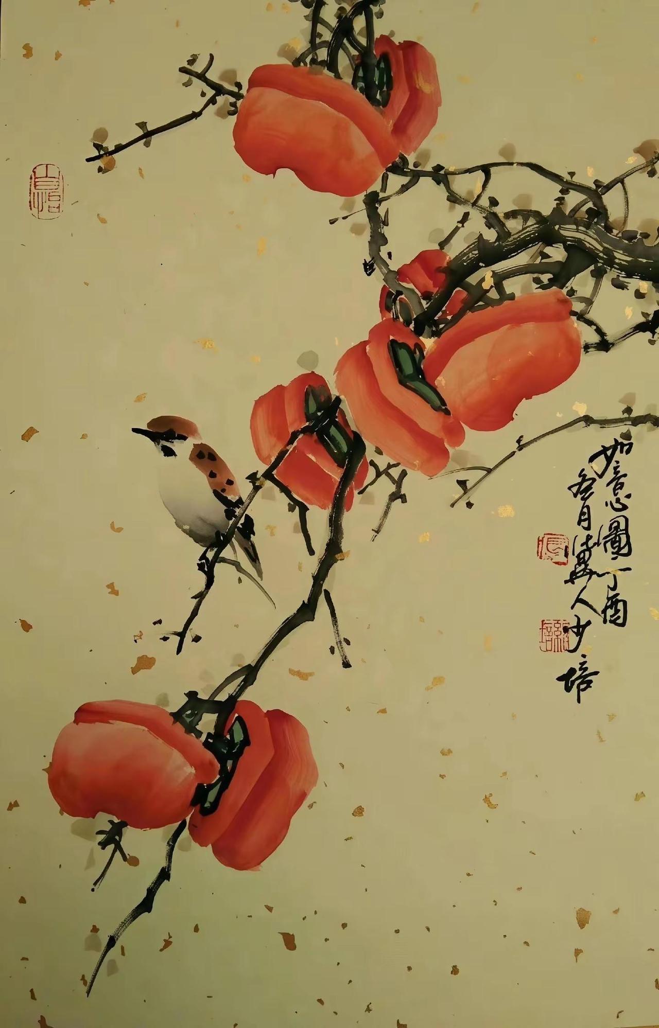 如意图。事事如意创作者中心 创作灵感 写意花鸟