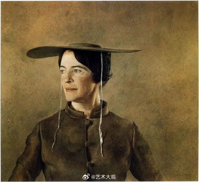 怀斯为妻子画的画像 