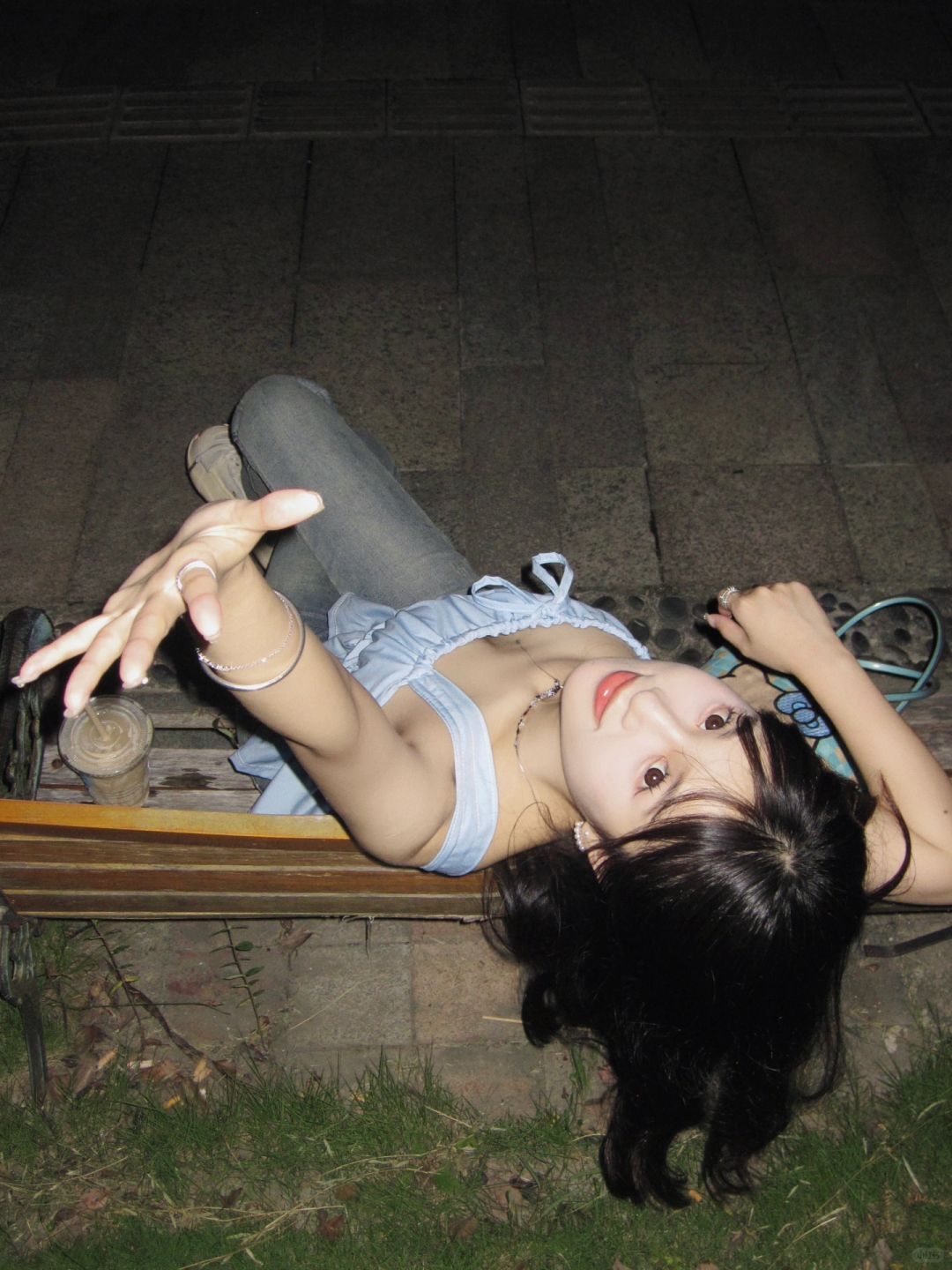 胶片感夜拍我悟了📸公园拍照也能出片！