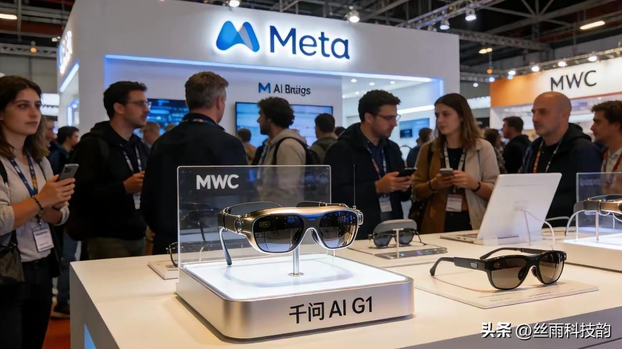 太提气了！中国AI眼镜亮相MWC，直接把展台怼到Meta对面！
 
巴塞罗那MW