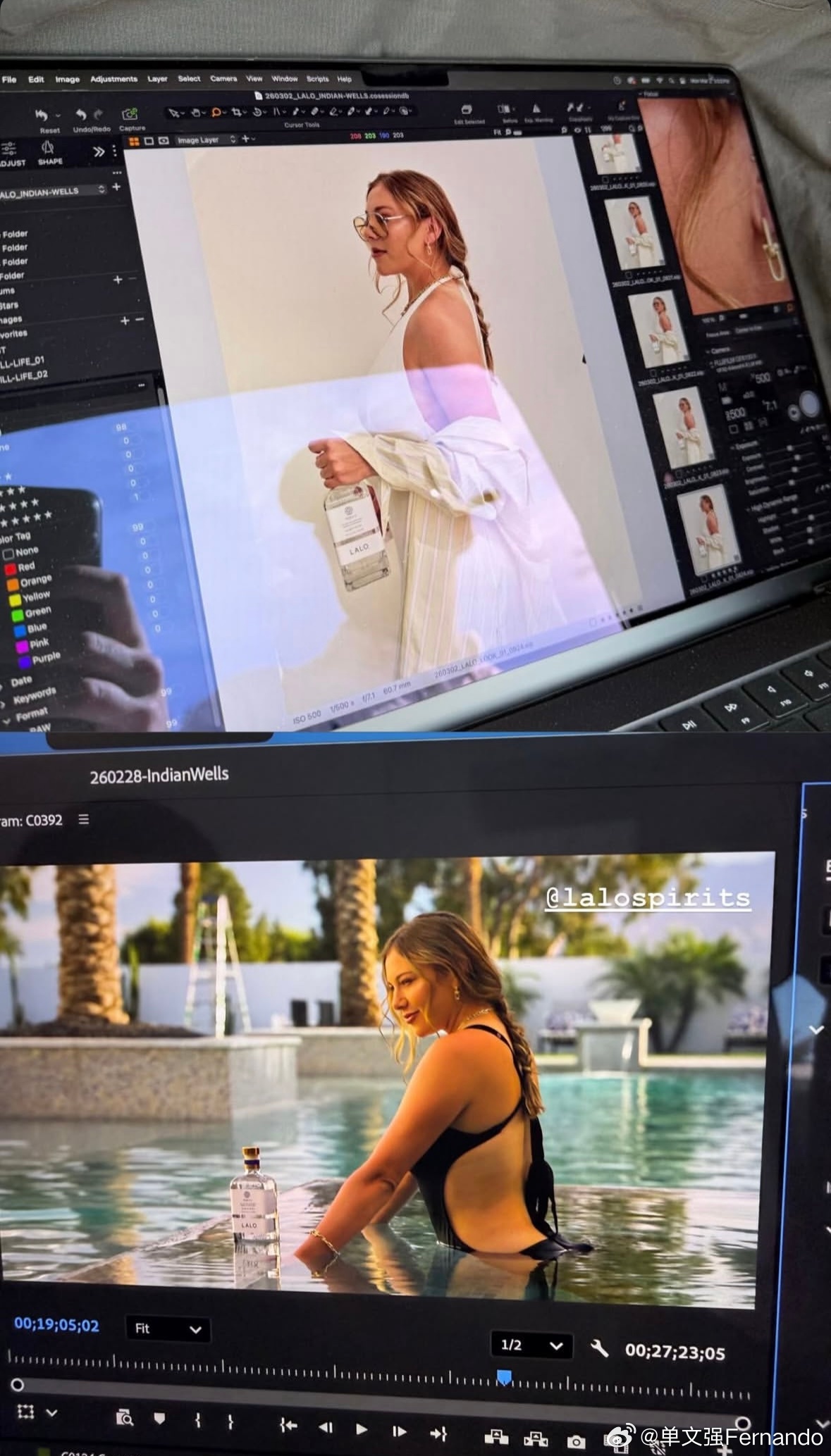 阿尼西莫娃✌🏻拍广告LALO龙舌兰在印第安维尔斯过得很开心的Amanda！wt