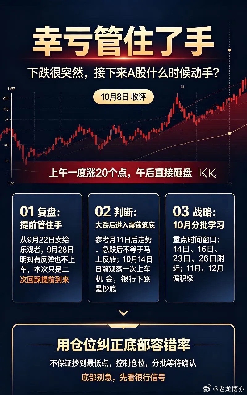 10.8日收评:下跌很突然,幸亏管住了手,A股什么时候动手？     今天A股下