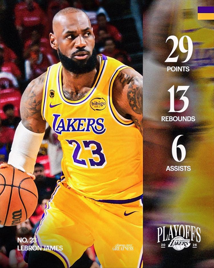 偏爱藏不住！湖人官方狂吹41岁詹姆斯，赛后专属海报太排面！

湖人客场112-1