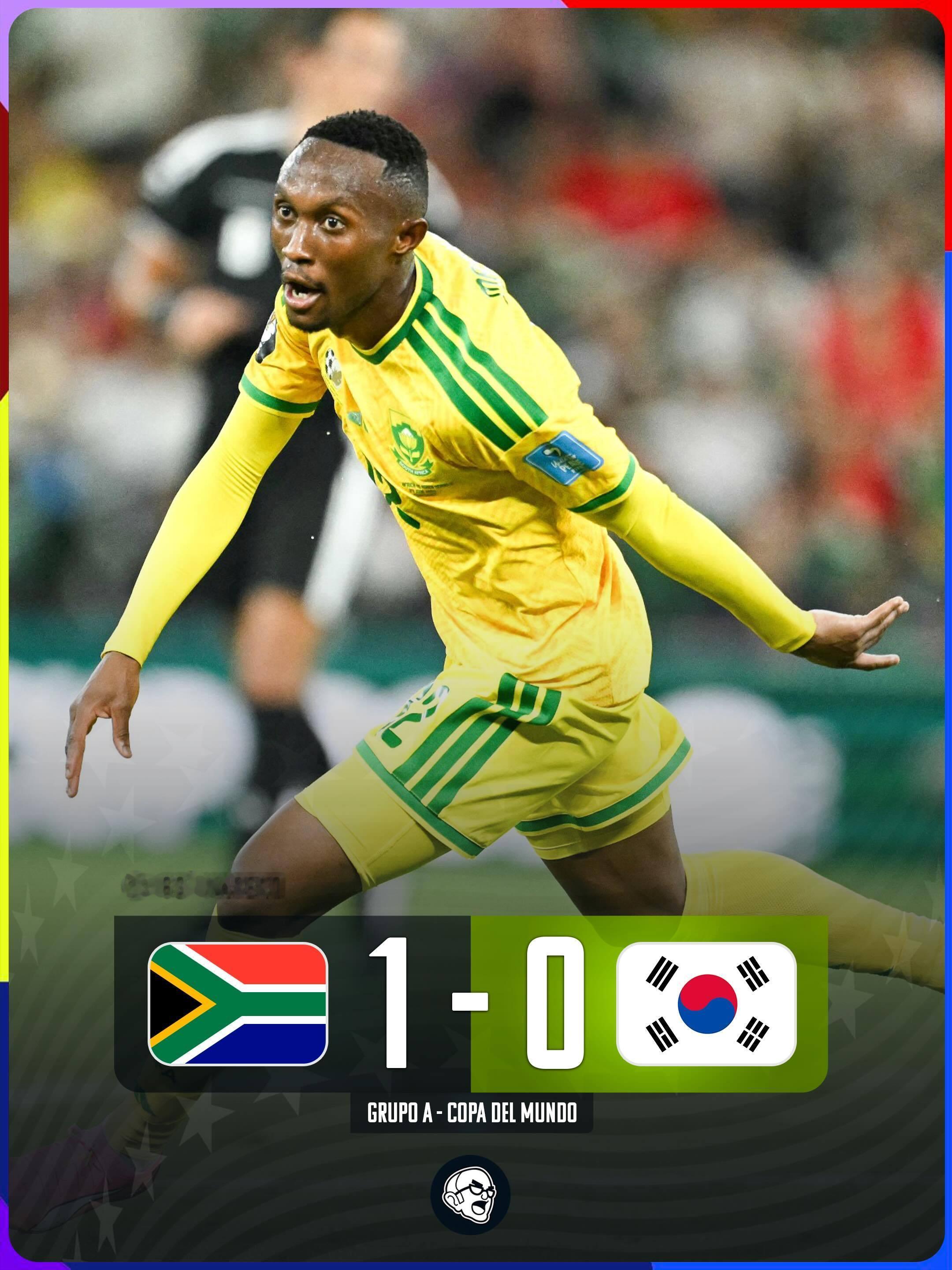 韩国🇰🇷痛失好局，南非🇿🇦1比0获胜，确定晋级。 韩国队整体下滑是明显的