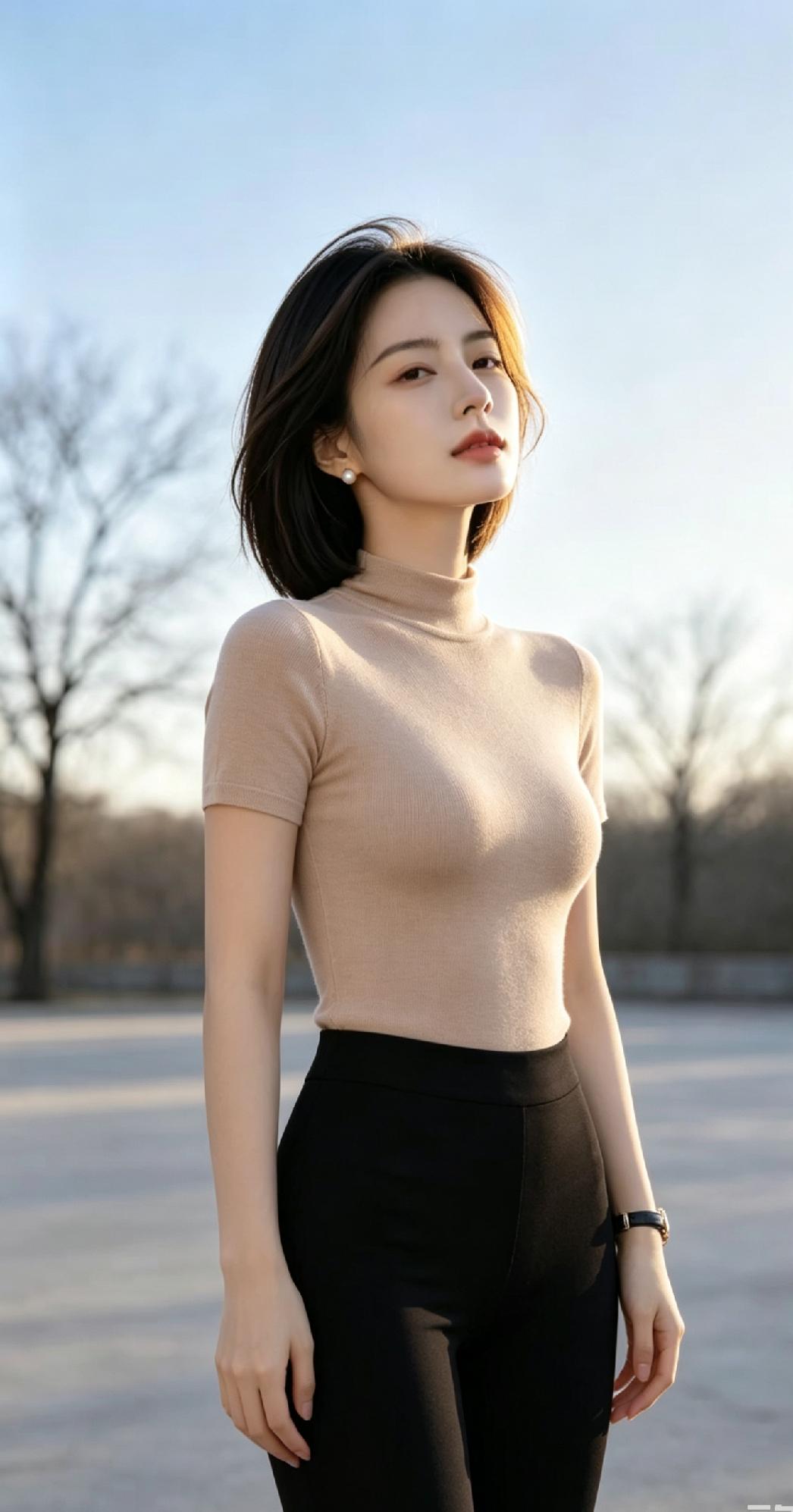 我见过的绝世佳人，那模样真就像春风拂面、笑靥花开。之前去江南游玩，在古镇的石桥边